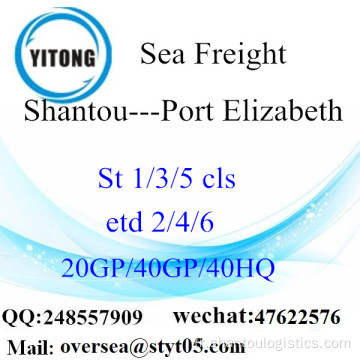 Shantou Port mer fret maritime à Port Elizabeth